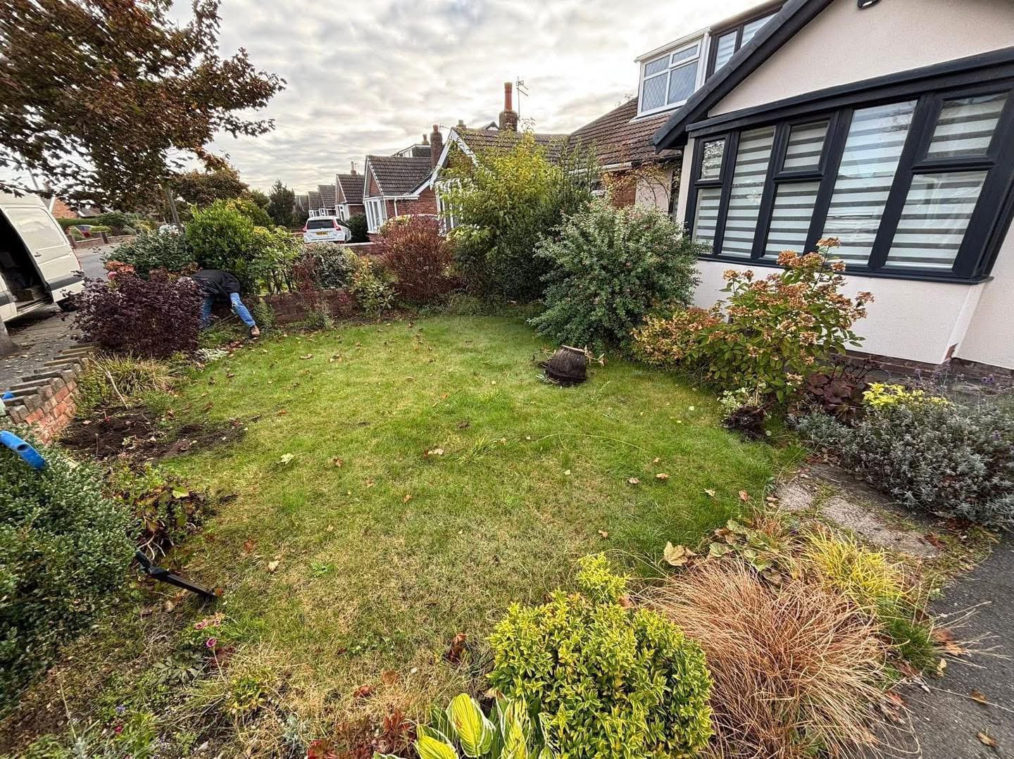 Garden clearance before landscaping transformation